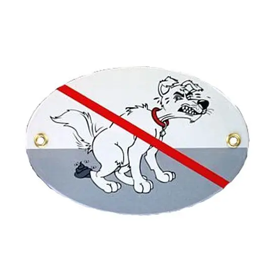 Bestpreis Emailschild Hunde-Klo Verbotsschild
