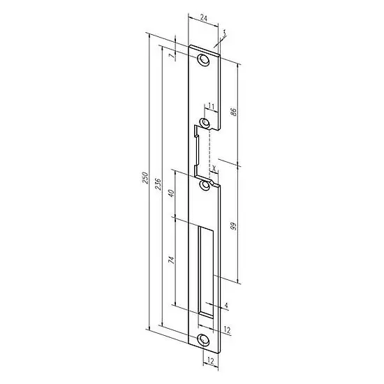 Preiswert Flachschließblech 338 mit 250 mm Länge