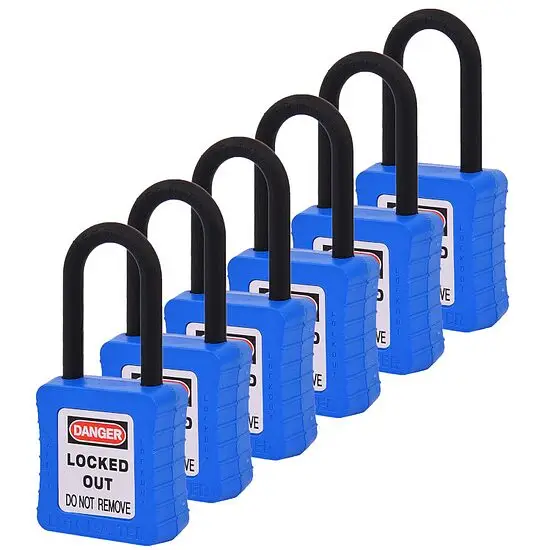 Kracherpreis LOTOMASTER Arbeitsschutz Vorhangschloss 38 mm 6er Set gleichschließend Stromanwendungen