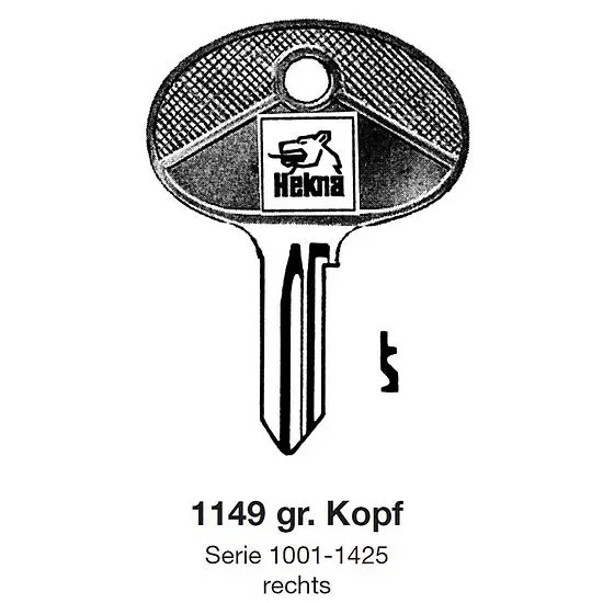 Sale Schlüsselrohling HEKNA 1149 gr.Kopf
