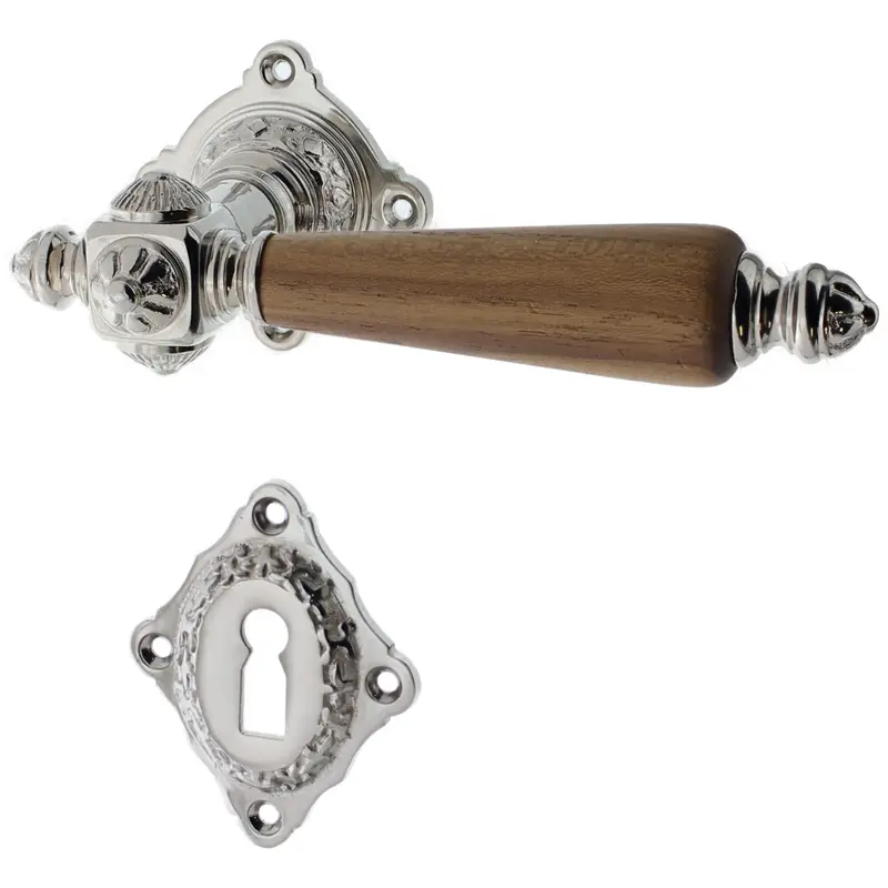 Direkt Vom Hersteller Türbeschlag mit Keramik, Holz oder Horn Handhabe Messing Modell Bergunde