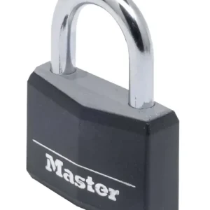 Markenprodukt Master Lock Vorhangschloss 9140EURDBLK mit massivem Aluminiumgehäuse und Abdeckung