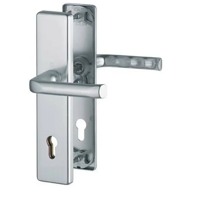 Neue Ware HOPPE® Schutz-Drückergarnitur mit Langschild London 113/2221/2410, 10/92 mm, Aluminium