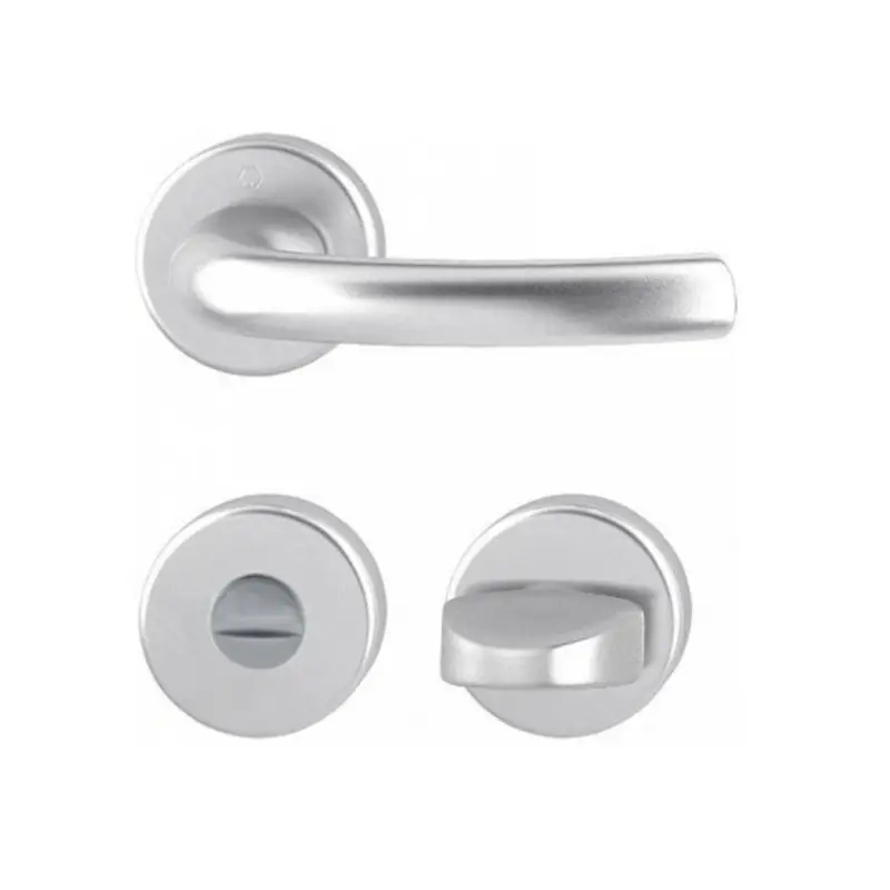 Neuheit Hoppe Türdrücker Tokyo Rosette WC Alu F1 naturTürgriff Türbeschlag