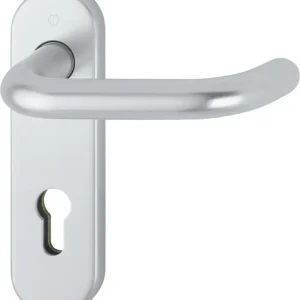 Versand Am Gleichen Tag HOPPE® FH Schutz-Drückergarnitur mit Kurzschild Paris FS-138F/3331K/353K-1, Aluminium