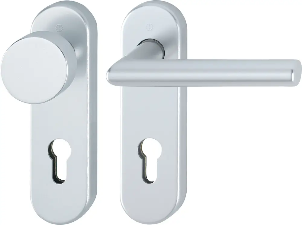 Sichere Zahlung HOPPE® FH Wechselgarnitur mit Kurzschild Amsterdam FS-58/353KH/1400, Aluminium