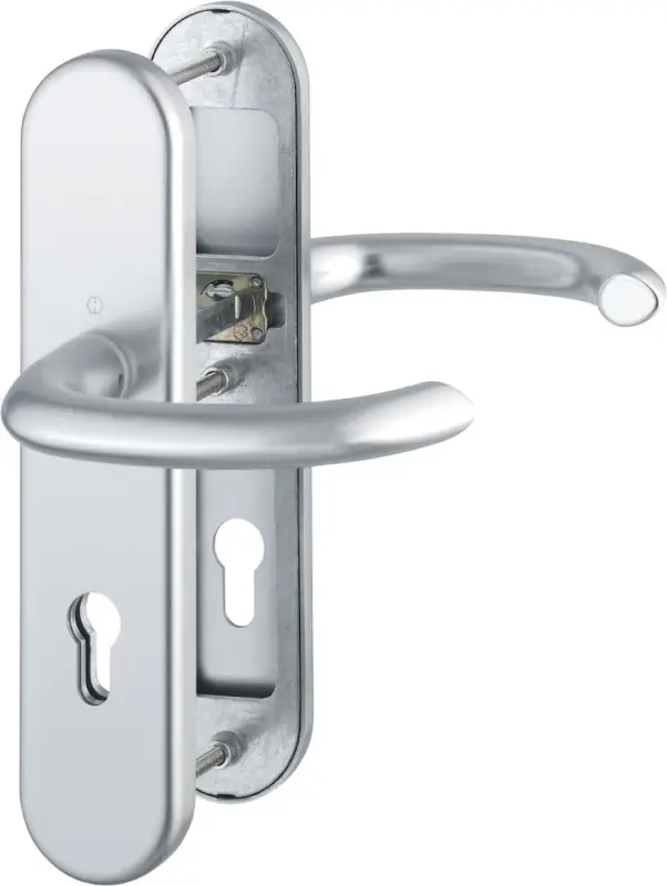 HOPPE® Schutz-Drückergarnitur mit Langschild Marseille 1138/3331/3410, 8/72 mm, Aluminium Meistverkauft