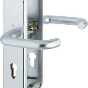 Zertifiziert HOPPE® Schutz-Drückergarnitur mit Langschild Paris 138L/3331/3310, 8/72 mm, Aluminium
