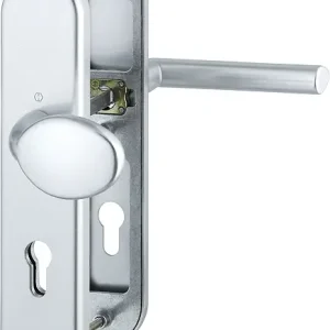 Neu HOPPE® Schutz-Wechselgarnitur mit Langschild Stockholm 76G/3331/3410/1140, 8/72 mm, Aluminium