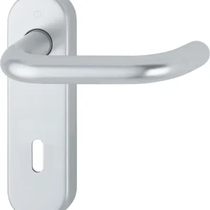 Begrenztes Angebot HOPPE® Drückergarnitur mit Kurzschild Paris 138/353KH, Aluminium
