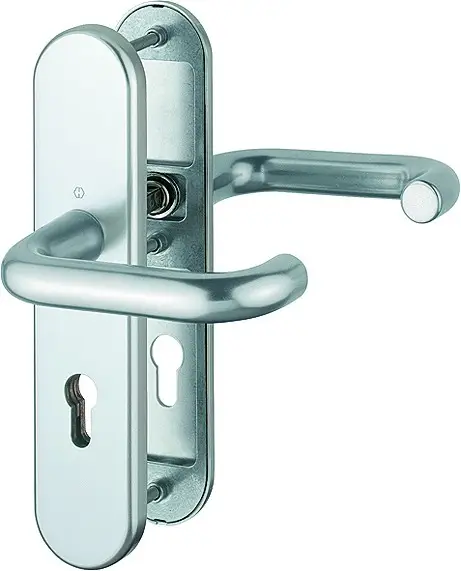 Sichere Zahlung HOPPE® FH Schutz-Drückergarnitur mit Langschild Paris FS-138F/3331/3310, Aluminium