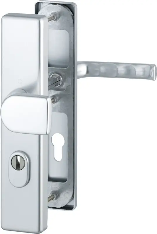 HOPPE® Schutz-Wechselgarnitur mit Langschild London 78G/2222ZA/2410/113, 8/72 mm, Aluminium Direktkauf