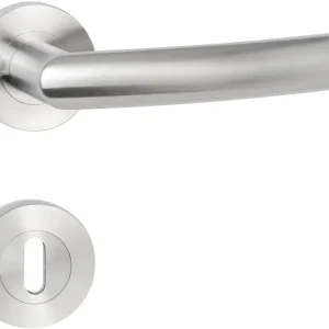 Neue Ware HERMAT Drückergarnitur mit Rosetten BASIC 07 1807/2061, Edelstahl