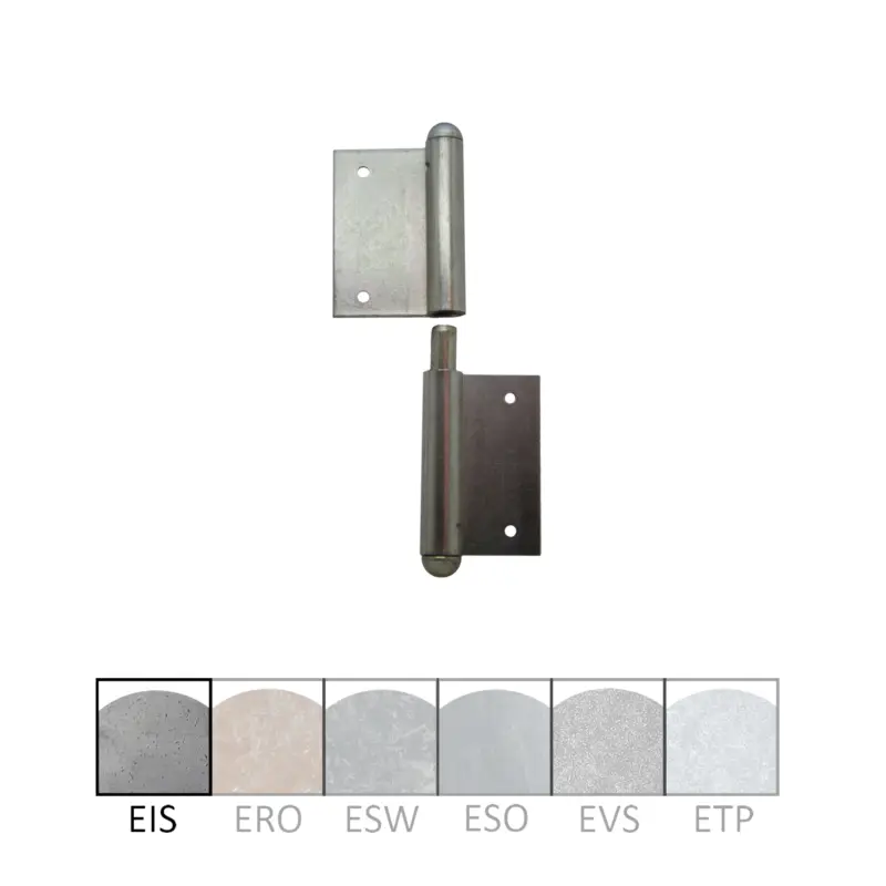 Einstemmband/Fitschenband versetzte Lappen fester Stift 100mm rechts Serie FB034 Echt