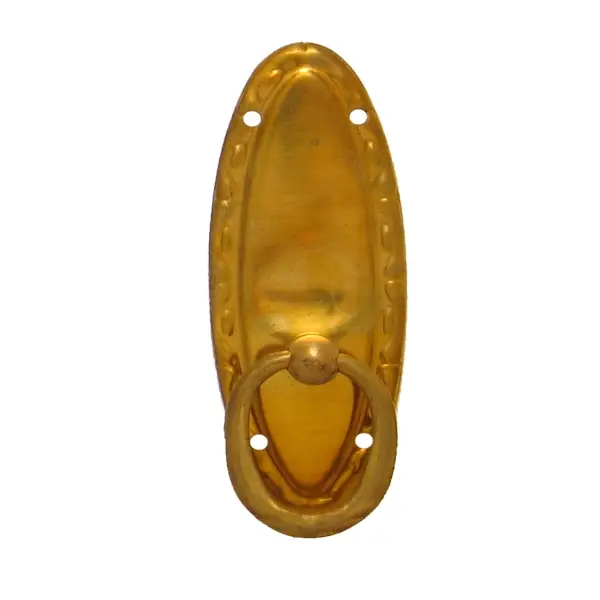 Bestpreis Jugendstil Möbelschild geprägt Messing MMA 29 x 80mm mit Griff Serie JU002