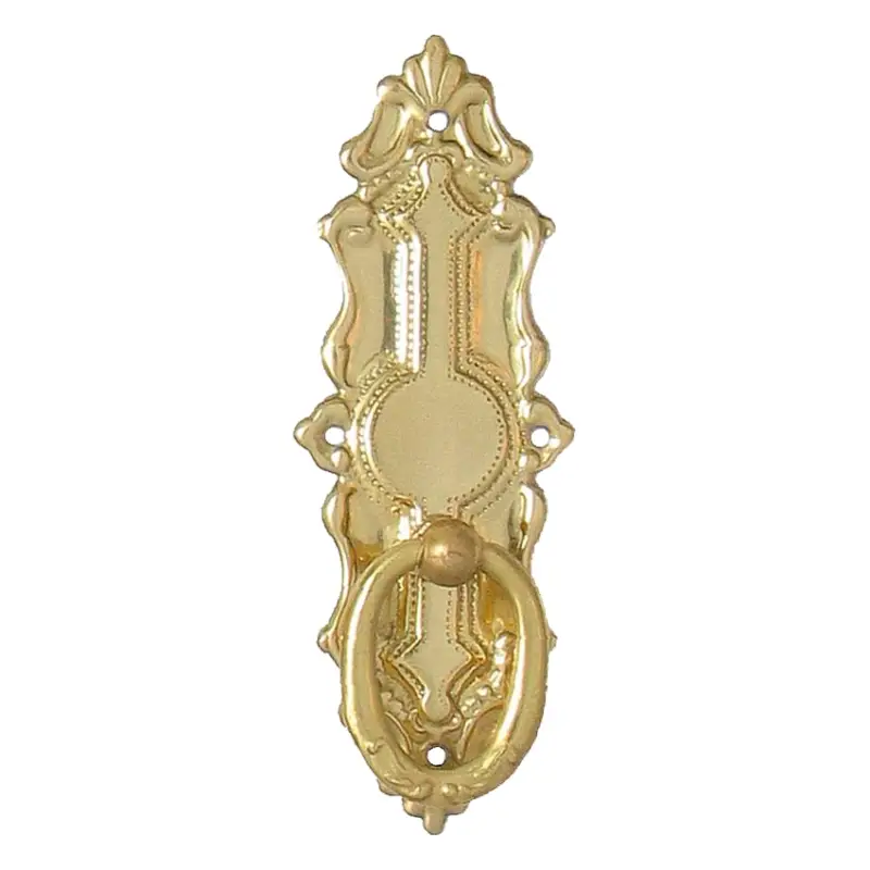 Historismus Möbelschild geprägt Messing MGL 34 x 94mm mit Griff Serie HI001 Online Kaufen