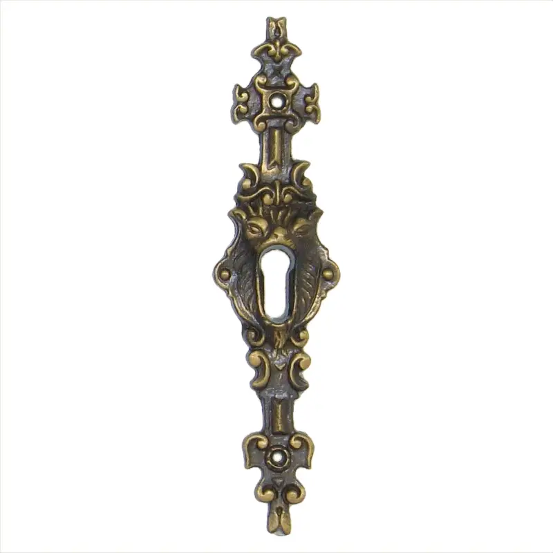 Historismus Möbelschild gegossen Messing MPG 29 x 115mm mit Schlüsselloch Serie HI003 Direkt Vom Hersteller