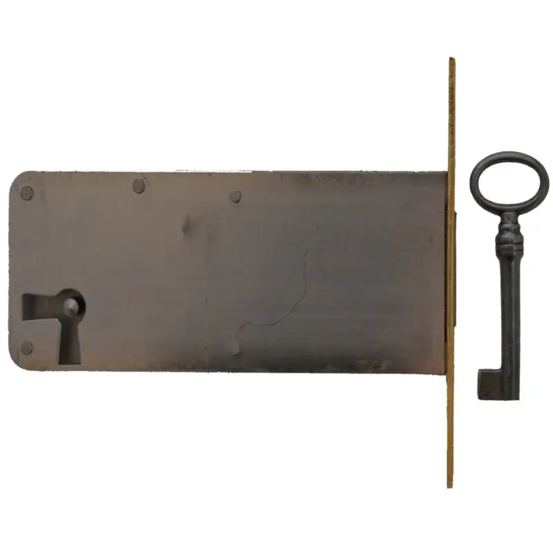 Nur Heute Einsteckschloss Messingstulp Dornmaß 100mm Links Serie ES006