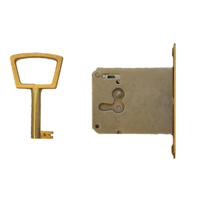 Einsteckschloss, runder Messingstulp, D40 links Serie ES104 Markenware