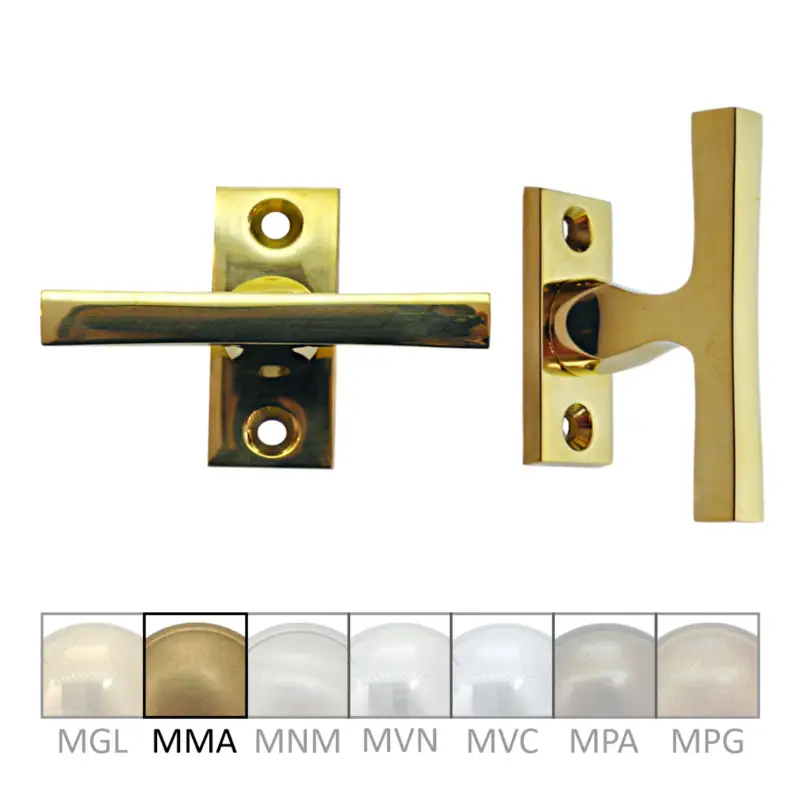 Fensterolive auf Rosette Nr.: 530 Messing MMA Grifflänge 80mm Serie FG024 Top-Preis