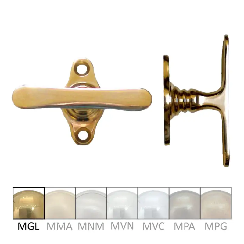 Fensterolive auf Rosette Nr.: 524 Messing MGL Grifflänge 83mm Serie FG123 Gratis Versand