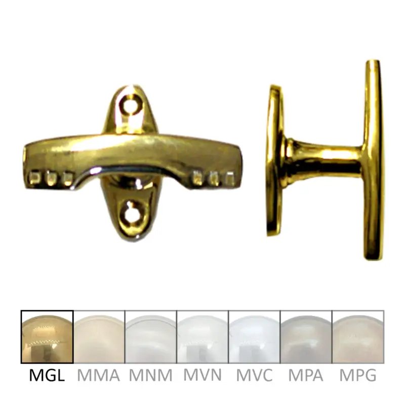 Bestseller Fensterolive auf Rosette Nr.: 528 Messing MGL Grifflänge 80mm Serie FG007