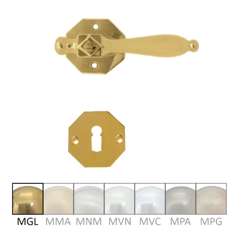 Rosettengarnitur in Messing glänzend BB mit TD161 Serie TG161 Sonderangebot
