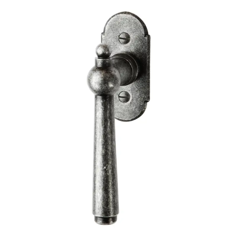 Fenstergriff auf Rosette Nr.: 501-R Eisen schwarz passiviert L: 125 mm Serie FG052 Billig