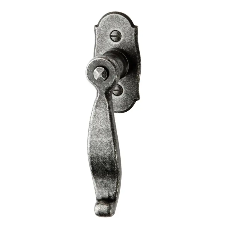 Fenstergriff auf Rosette Nr.: 504-R Eisen schwarz passiviert L: 120mm Serie FG080 Solange Der Vorrat Reicht