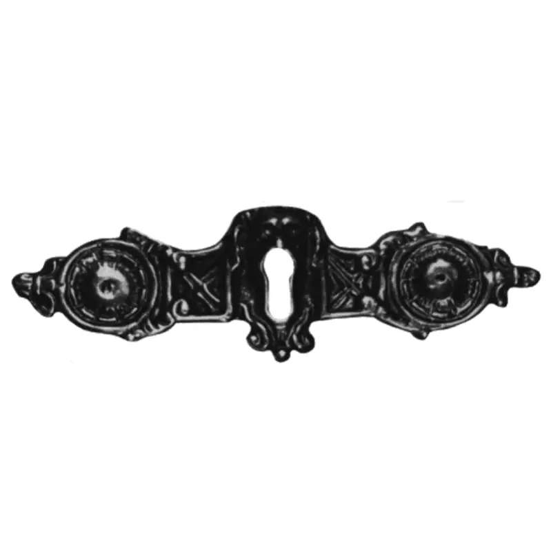 Historismus Möbelschild geprägt Messing MMA 125 x 35mm mit Schlüsselloch Serie HI016 Neuheit