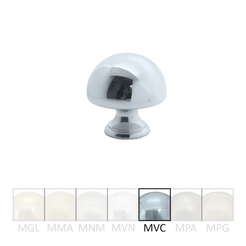 Mega-Angebot Möbelknopf in Messing verchromt mit Schutzlack, D:25mm Serie KN163