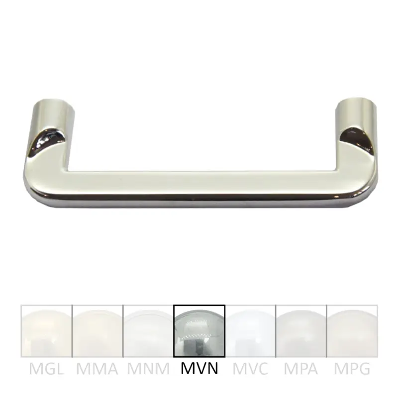 Möbelgriff aus Messing vernickelt mit Schutzlack B X H: 73 x 10 mm Serie GR049 Heißes Angebot