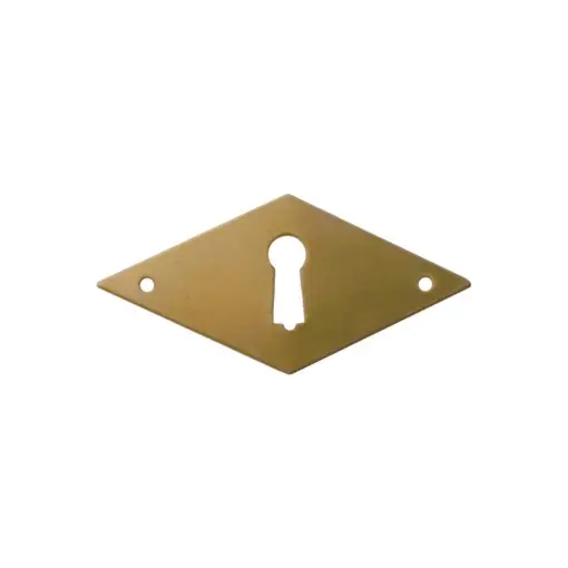 Klassizismus Möbelschild geprägt Messing ERO70x35mm mit Schlüsselloch Serie KL004 Schneller Versand
