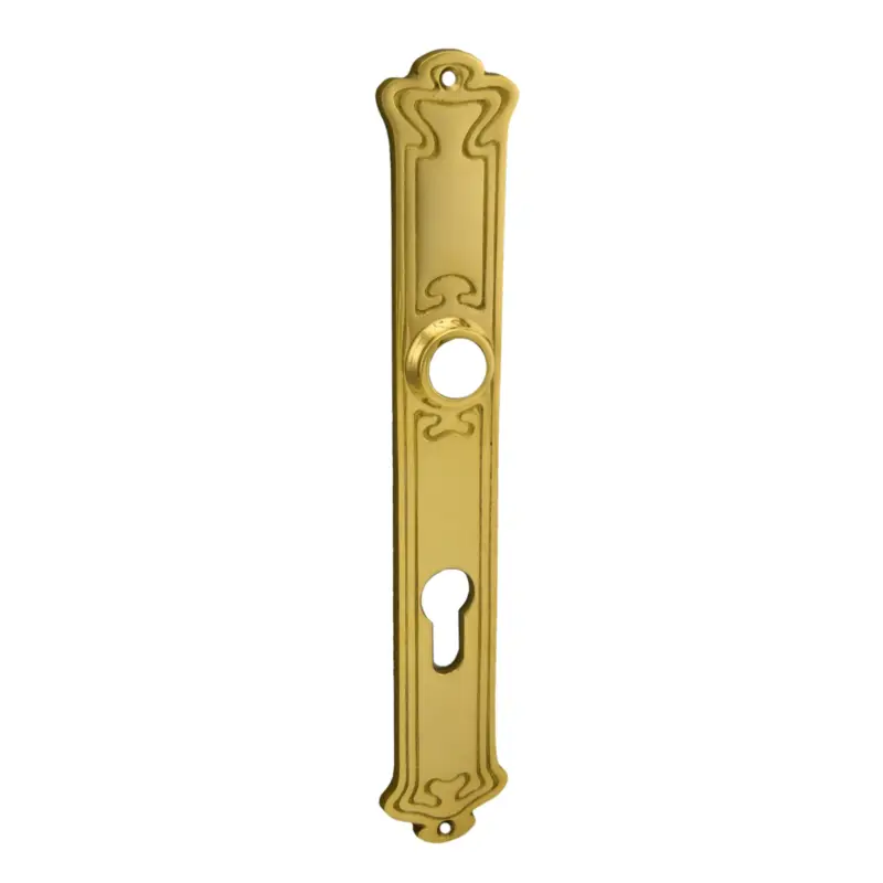 Zimmertürschild Dist. 72 mm PZ, Messing glänzend L x B: 242 mm x 44 mm der Serie TS113 Online Kaufen