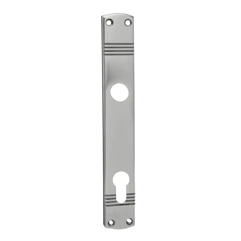 Nur Heute Haustürschild Dist. 92 mm PZ, Messing vernickelt matt L x B x T: 225 x 35 x 4 mm der Serie TS017