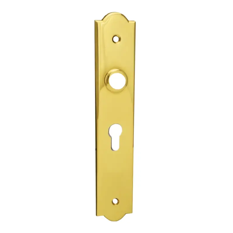 Garantierte Lieferung Sicherheitstürschild Innen Dist. 72 mm PZ, Messing glänzend L x B: 260 mm x 47 mm der Serie TS027