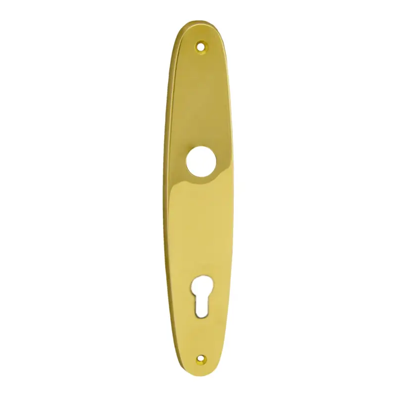Sicherheitstürschild Innen, Dist. 72 mm PZ, Messing MGL, Innen 225 mm x 44 mm der Serie TS019 Geprüft