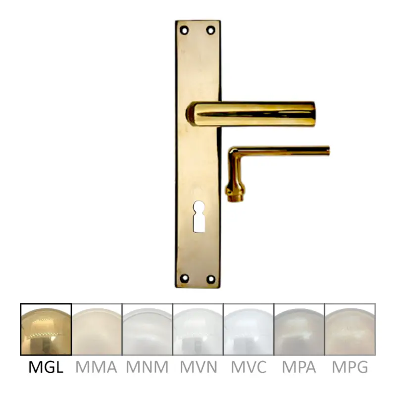 Zimmertürgarnitur in Messing glänzend BB 72 mit TD026 Serie TG041 Kostenfreie Lieferung